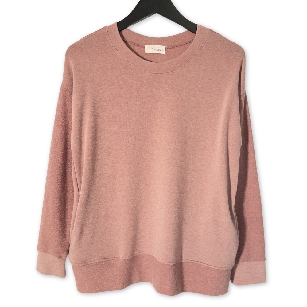 The Nines Sweatshirt Womens Small‎ Mauve Pink Crewneck Pullover Lightweight Knit